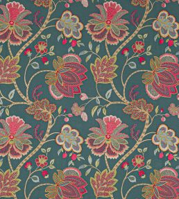 Baptista Linen Fabric by Colefax and Fowler Teal
