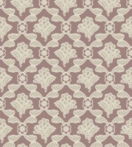 Barace Wallpaper by Farrow & Ball School House White / Sulking Room Pink