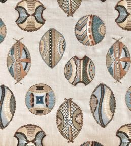 Barbican Fabric by Ian Sanderson Blue Bronze