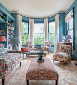 Juni Stripe Fabric by Ian Sanderson Teal