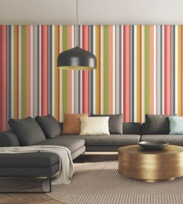 Barcode Wallpaper by Ohpopsi Olive Mix