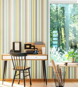 Barcode Wallpaper by Ohpopsi Olive Mix
