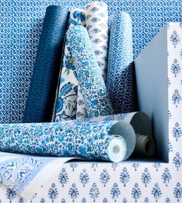 Barmeri Wallpaper by Clarke & Clarke Cobalt