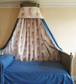 Pineapples Fabric by Barneby Gates Pink On Natural