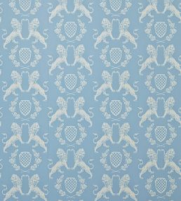 Heraldic Lion Wallpaper by Barneby Gates Wedgewood Blue