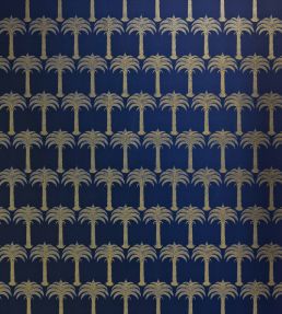 Marrakech Palm Wallpaper by Barneby Gates Midnight Blue