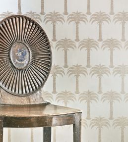 Marrakech Palm Wallpaper by Barneby Gates Soft Gold