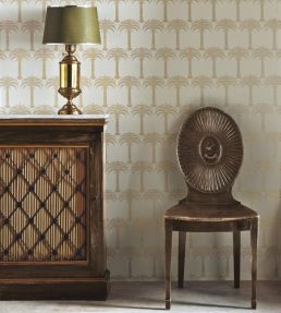 Marrakech Palm Wallpaper by Barneby Gates Soft Gold