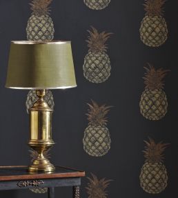 Pineapple Wallpaper by Barneby Gates Charcoal
