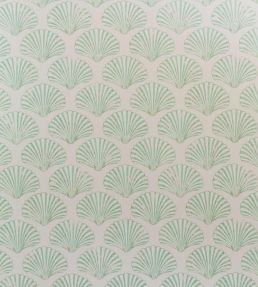 Scallop Shell Wallpaper by Barneby Gates Plaster/Green