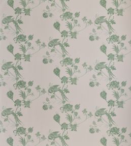 Vintage Bird Trail Wallpaper by Barneby Gates Plaster/Green