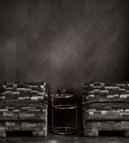 Baryte Wallpaper by Zinc Silver Grey