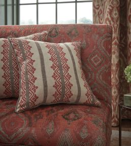 Basholi Fabric by Nina Campbell Red