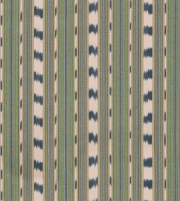 Basil Stripe Fabric by GP & J Baker Green/Indigo