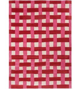 Harlequin Basket Weave rug Coral/Rose 144102140200-US Coral/Rose