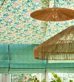 Basket Weave Fabric by Harlequin Emerald/Aquamarine