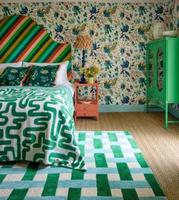 Harlequin Basket Weave rug Emerald/Aquamarine 144107140200-US Emerald/Aquamarine