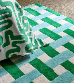 Harlequin Basket Weave rug Emerald/Aquamarine 144107140200-US Emerald/Aquamarine