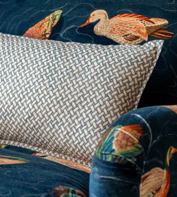Basketweave Fabric by Mulberry Home Ochre