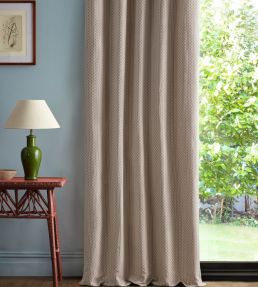 Batak Check Fabric by Sanderson Coral/Mineral