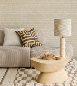 Batik Stripes Wallpaper by Eijffinger Beige/Sand