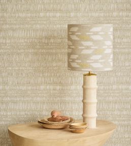 Batik Stripes Wallpaper by Eijffinger Beige/Sand