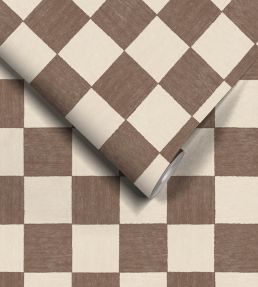 Battenberg Wallpaper by Woodchip & Magnolia Cocoa