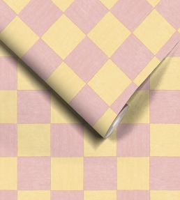Battenberg Wallpaper by Woodchip & Magnolia Sugar Pink