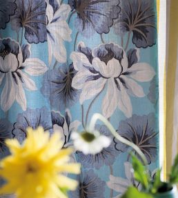 Baudard Fabric by Designers Guild Aqua