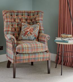 Bayley Plaid Fabric by Ian Sanderson Teal