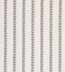 Beanstalk Stripe Fabric by Scion Mushroom/Coast Blue