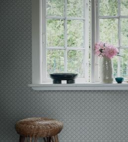 Beata Wallpaper by Sandberg Misty Blue