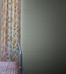 Beata Wallpaper by Sandberg Moss Green