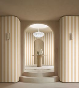 Beausoleil Wallpaper by Casamance Miel Blanc Petale