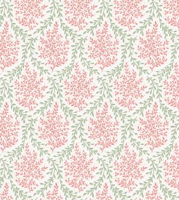 Bedgebury Fabric by Nina Campbell Coral/Eucalyptus