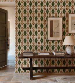 Beldi Rugs Wallpaper by Coordonne Leaves