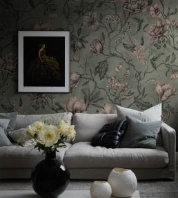 Belinda Wallpaper by Sandberg Garden Green