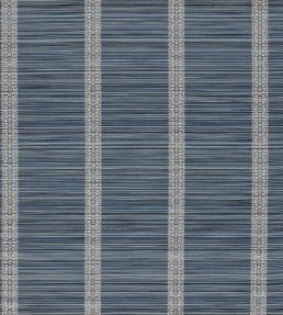 Bellagio Stripe Fabric by Zoffany Blue Stone