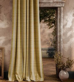 Bellagio Stripe Fabric by Zoffany Silk Yellow