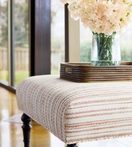 Bellano Stripe Fabric by Thibaut Powder