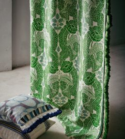 Belle De Nuit Fabric by Christopher Farr Cloth Green