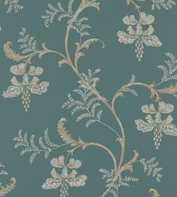 Bellflower Wallpaper by Colefax and Fowler Navy