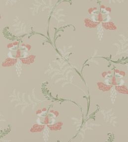 Bellflower Wallpaper by Colefax and Fowler Pink/Green