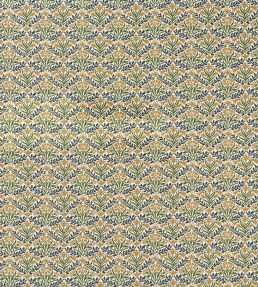 Bellflowers Weave Outdoor Fabric by Morris & Co Moss/Wheat