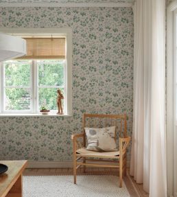 Bellis Wallpaper by Sandberg Misty Blue