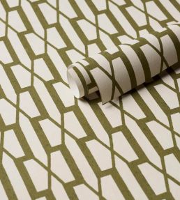 Belvedere Wallpaper by Schumacher Olive