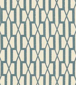 Belvedere Fabric by Schumacher Peacock Blue