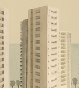 Benidorm Mural by Tres Tintas Beige