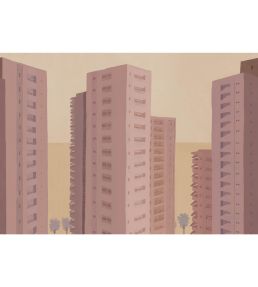 Benidorm Mural by Tres Tintas Pink