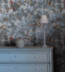 Benjamin Wallpaper by Sandberg Misty Blue